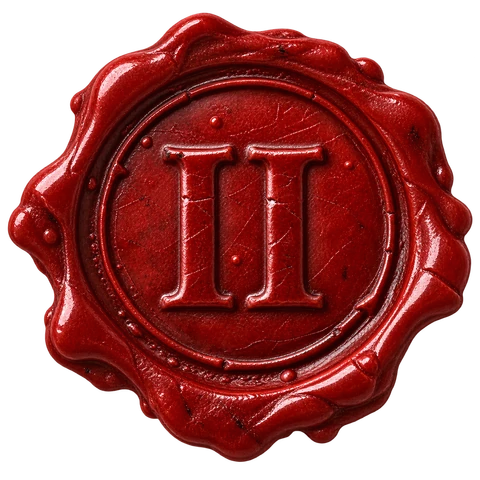Sello de lacre con el número II